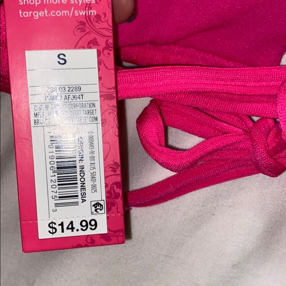Pink swim suit top